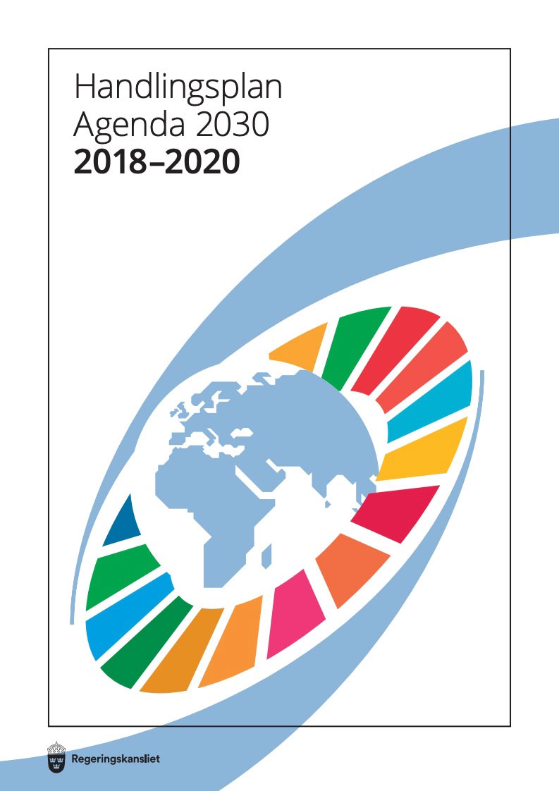 Omslag för rapporten Sveriges handlingsplan för Agenda 2030 (2018)