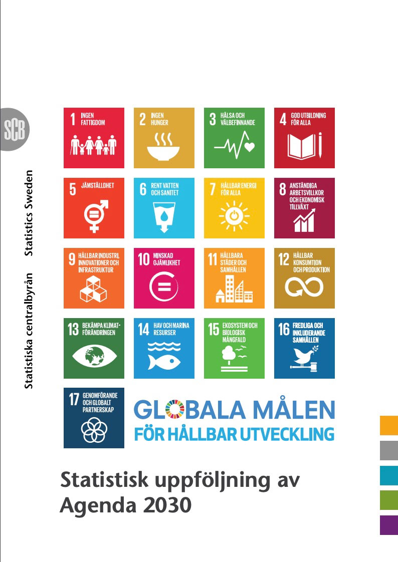 Omslag för rapporten Statistisk uppföljning av Agenda 2030 (2017)