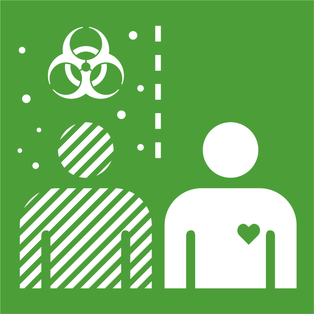 Ikon för delmål 3.9: Minska antalet sjukdoms- och dödsfall till följd av skadliga kemikalier och föroreningar